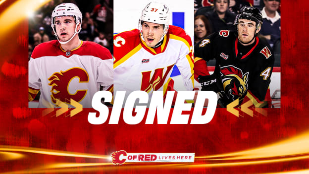 Flames Re-Sign Kerins, Kuznetsov & Poirier